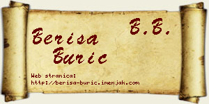 Beriša Burić vizit kartica